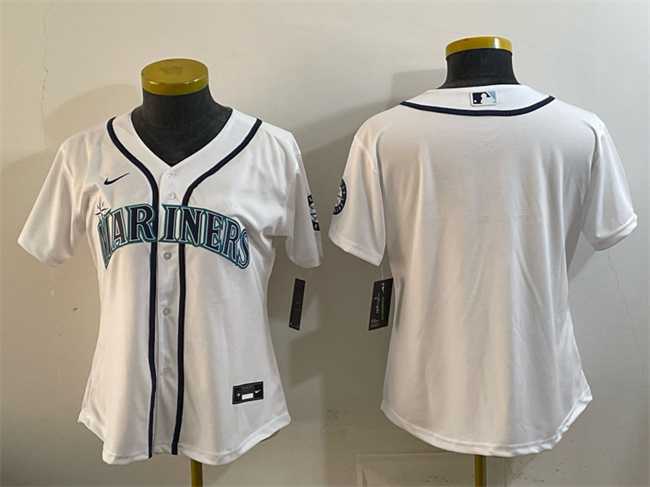 Women%27s Seattle Mariners Blank White Cool Base Stitched Jersey