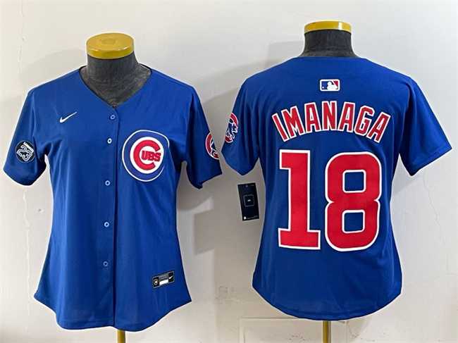 Youth Chicago Cubs #18 Shota Imanaga Royal %27Ryne Sandberg Tribute%27 Vapor Limited V2 Stitched Jersey