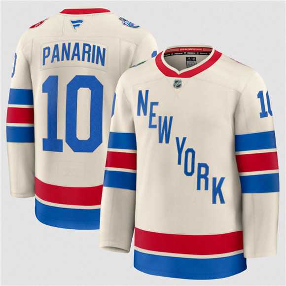 Men%27s New York Rangers #10 Artemi Panarin Cream 2026 Winter Classic Stitched Hockey Jersey Dzhi