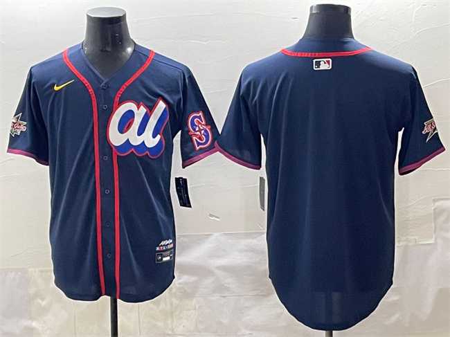 Men%27s American League Seattle Mariners Blank Navy 2025 All-Star Edition Limited Stitched Baseball Jersey
