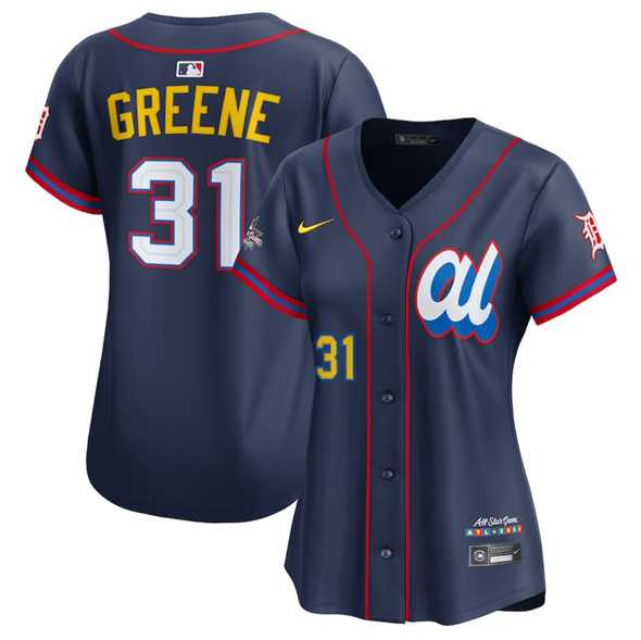 Women%27s American League #31 Riley Greene Navy 2025 All-Star Edition Limited Stitched Baseball Jersey(Run Small)