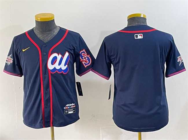 Women%27s American League Seattle Mariners Blank Navy 2025 All-Star Edition Limited Stitched Baseball Jersey(Run Small)