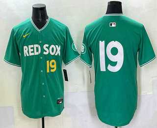 Men%27s Boston Red Sox #19 Roman Anthony Green 2025 City Connect Limited Jersey