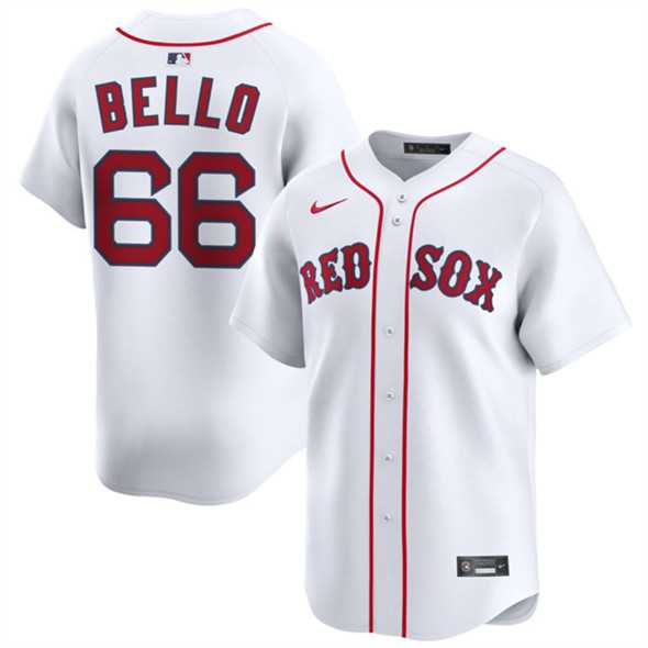 Men%27s Boston Red Sox #66 Brayan Bello White 2024 Home Limited Stitched Baseball Jersey Dzhi