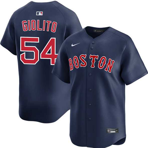Men%27s Boston Red Sox #54 Lucas Giolito Navy Alternate Limited Stitched Baseball Jersey Dzhi