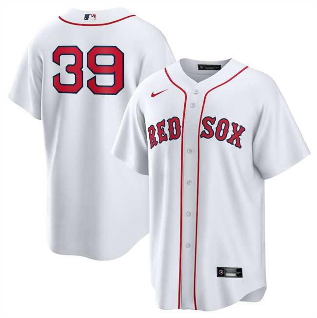 Men%27s Boston Red Sox #39 Marcelo Mayer White 2024 Cool Base Stitched Baseball Jersey Dzhi