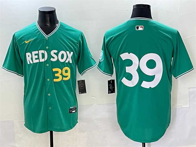 Men%27s Boston Red Sox #39 Marcelo Mayer Green 2025 City Connect Limited Stitched Baseball Jersey