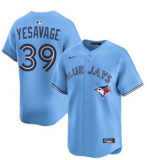 Men%27s Toronto Blue Jays #39 Trey Yesavage Powder Blue MLB Player Jersey Dzhi