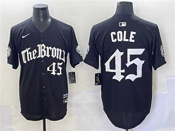 Men%27s New York Yankees #45 Gerrit Cole Black %27Gothic Legacy Edition%27 Vapor Premier Limited Stitched Baseball Jersey
