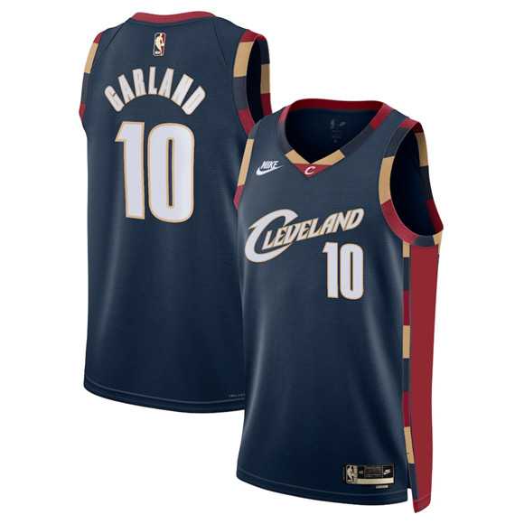 Men%27s Cleveland Cavaliers #10 Darius Garland Navy 2025 Classic Edition Stitched Jersey Dzhi