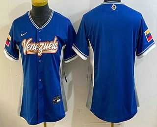 Women%27s Venezuela Blank Blue 2026 World Baseball Classic Cool Base Jersey