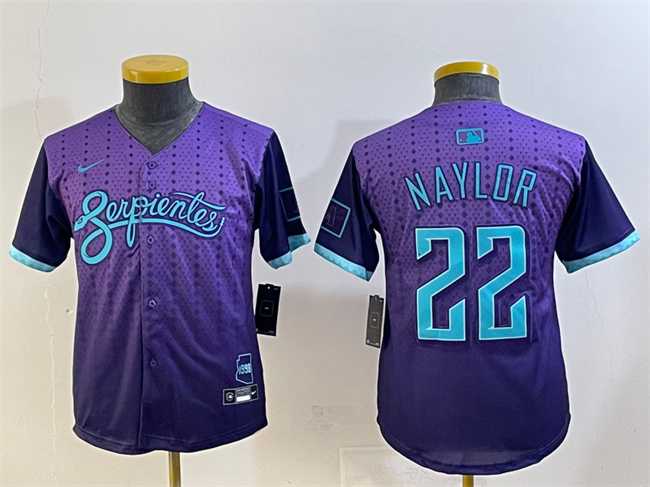 Youth Arizona Diamondbacks #22 Josh Naylor Purple 2025 City Connect Limited Stitched Baseball Jersey