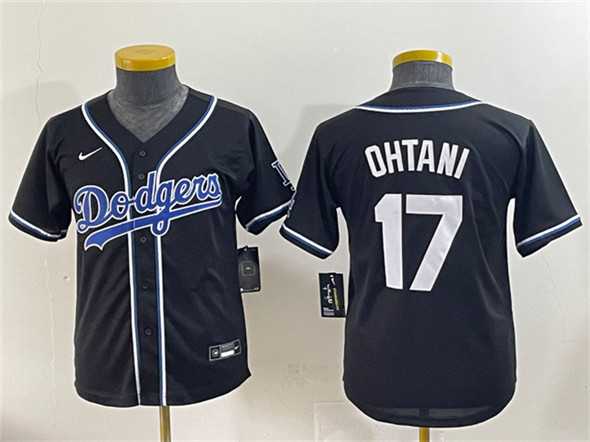 Youth Los Angeles Dodgers #17 Shohei Ohtani Black Stitched Baseball Jersey