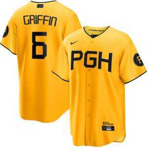 Men%27s Pittsburgh Pirates #6 Konnor Griffin Yellow City Connect Limited NIKE Jersey Dzhi