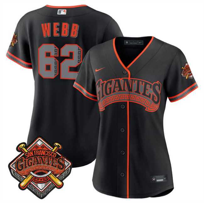 Women%27s San Francisco Giants #62 Wilkin Ramos Black 2026 Alternate Stadium Stitched Jersey Dzhi