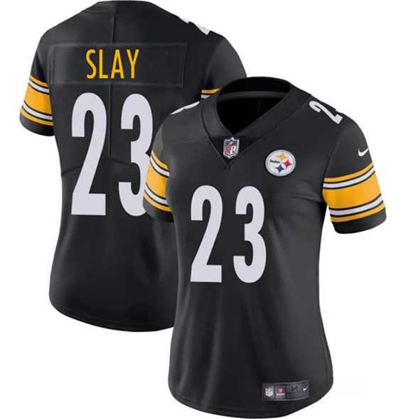 Women%27s Pittsburgh Steelers #23 Darius Slay Black 2025 Vapor Untouchable Limited Stitched Jersey(Run Small) Dzhi