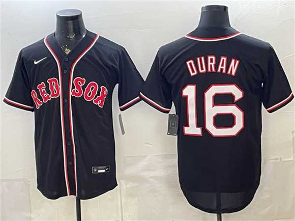 Men%27s Boston Red Sox #16 Jarren Duran 2026 Fashion Replica Black Out Stitched Jersey