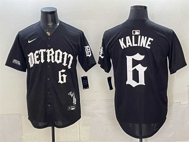 Men%27s Detroit Tigers #6 Al Kaline 2026 Black %27Motor Gothic Edition%27 Vapor Premier Limited Stitched Jersey Dzhi
