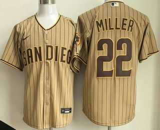 Men%27s San Diego Padres #22 Mason Miller Khaki Limited Baseball Jersey