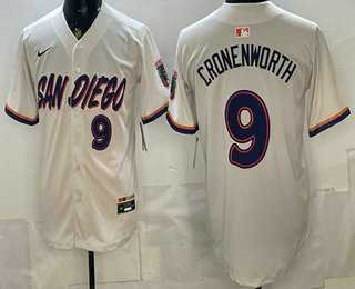 Men%27s San Diego Padres #9 Jake Cronenworth Cream 2026 City Connect Baseball Jersey
