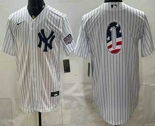 Men%27s New York Yankees #0 Marcus Stroman White 2026 USA 250 Fourth of July Home Stadium Stitched Jersey Dzhi