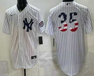 Men%27s New York Yankees #35 Cody Bellinger White 2026 USA 250 Fourth of July Home Stadium Stitched Jersey Dzhi
