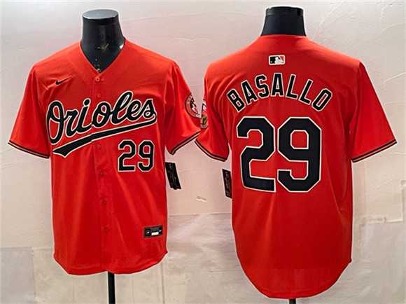 Men%27s Baltimore Orioles #29 Samuel Basallo Orange 2025 Limited Stitched Jersey