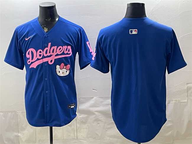 Men%27s Los Angeles Dodgers Blank Royal Hello Kitty Night Stitched Jersey Dzhi