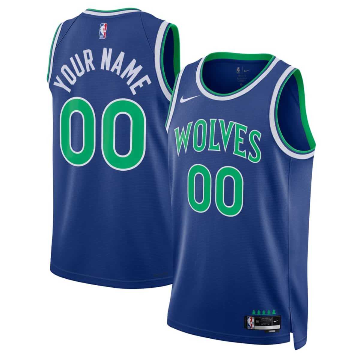 Men%27s Minnesota Timberwolves Active Player Custom Blue 2026-27 Icon Swingman Edition Stitched Basketball Jersey
