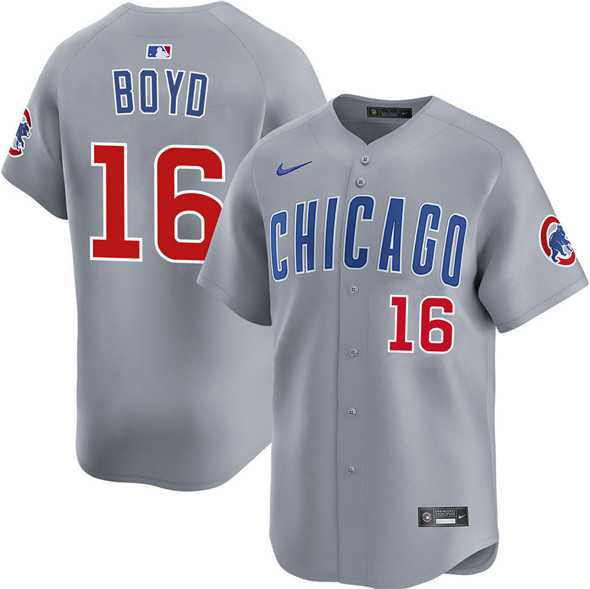 Men%27s Chicago Cubs #16 Matthew Boyd Grey Limited Stitched Jersey Dzhi