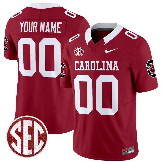 Men%27s South Carolina Fighting Gamecocks Custom Garnet F.U.S.E. Stitched Jersey
