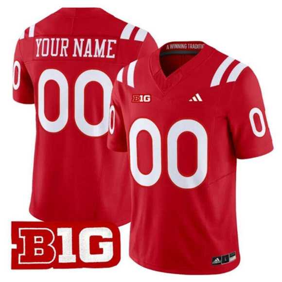 Men%27s Nebraska Cornhuskers ACTIVE PLAYER Custom Scarlet 2026 F.U.S.E. Vapor Limited Stitched Football Jersey