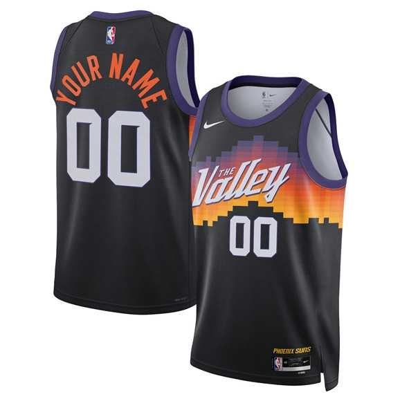 Men%27s Phoenix Suns Active Player Custom Black 2025-26 City Edition Stitched Basketball Jersey