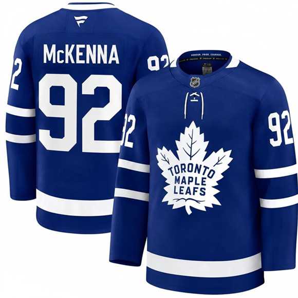 Men%27s Toronto Maple Leafs #92 Gavin McKenna Blue 2026 Stitched Hockey Jersey Dzhi