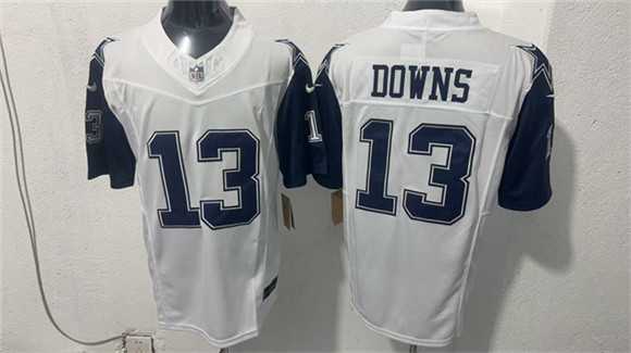 Men%27s Dallas Cowboys #13 Caleb Downs White 2026 F.U.S.E Vapor Untouchable Limited Stitched Jersey
