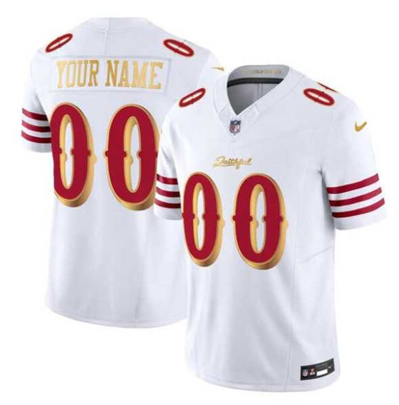 Men%27s San Francisco 49ers Active Player Custom White Gold 2025 F.U.S.E. %27Rivalries%27 Vapor Limited Stitched Jersey
