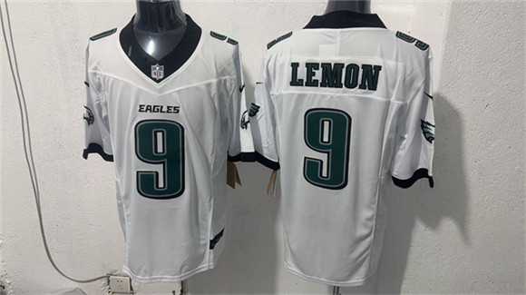 Men%27s Philadelphia Eagles #9 Makai Lemon White 2026 F.U.S.E. Draft Vapor Untouchable Limited Stitched Jersey