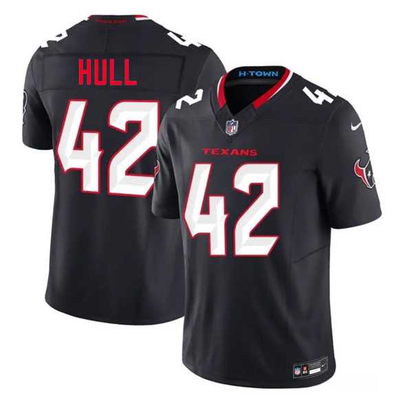 Men%27s Houston Texans #42 Evan Hull Navy 2nd Alternate 2026 F.U.S.E. Vapor Limited Stitched Jersey