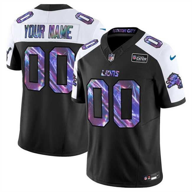 Men%27s Detroit Lions Active Player Custom Black Alternate 2025 Crucial Catch F.U.S.E. Vapor Limited Stitched Jersey