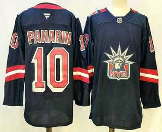 Men%27s New York Rangers #10 Artemi Panarin Navy Reverse Retro Authentic Jersey