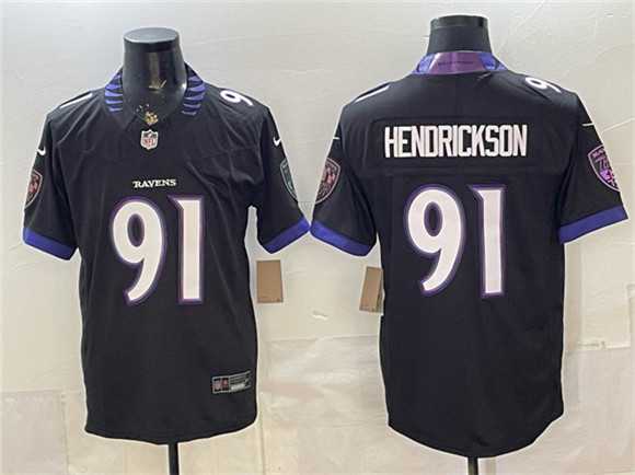 Men%27s Baltimore Ravens #91 Trey Hendrickson Black 2026 F.U.S.E. Alternate Vapor Stitched Limited Stitched Jersey