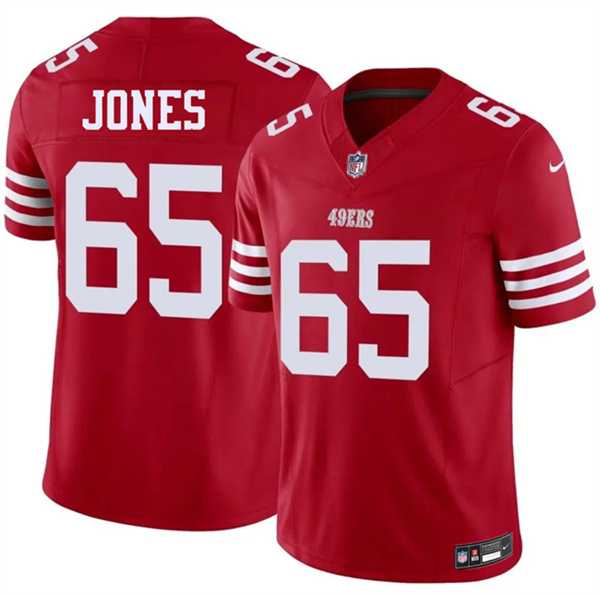 Men%27s San Francisco 49ers #65 Robert Jones Red 2026 F.U.S.E. Vapor Untouchable Limited Stitched Jersey Dzhi