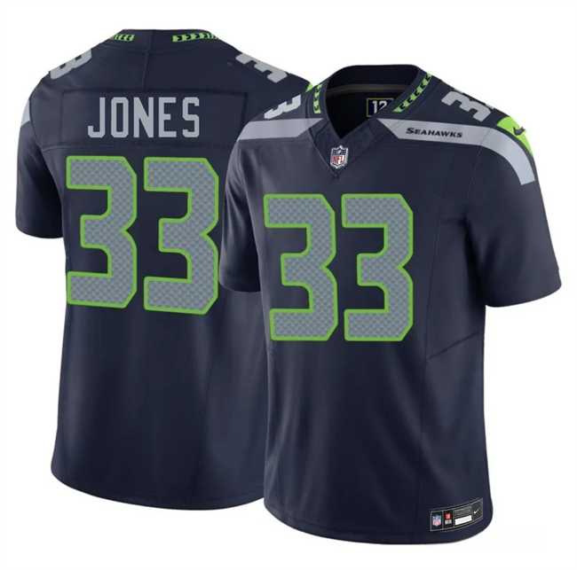 Men%27s Seattle Seahawks #33 Velus Jones Navy 2026 F.U.S.E. Vapor Untouchable Limited Stitched Jersey Dzhi