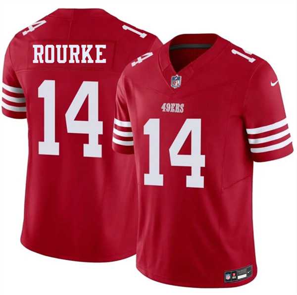 Men%27s San Francisco 49ers #14 Kurtis Rourke Red 2026 F.U.S.E. Vapor Untouchable Limited Stitched Jersey Dzhi