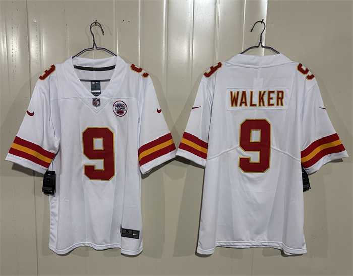 Men%27s Kansas City Chiefs #9 Kenneth Walker III White 2026 Vapor Untouchable Limited Stitched Jersey