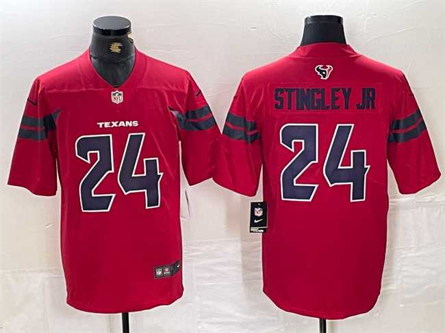 Men%27s Houston Texans #24 Derek Stingley Jr. Red Vapor Untouchable Football Stitched Jersey