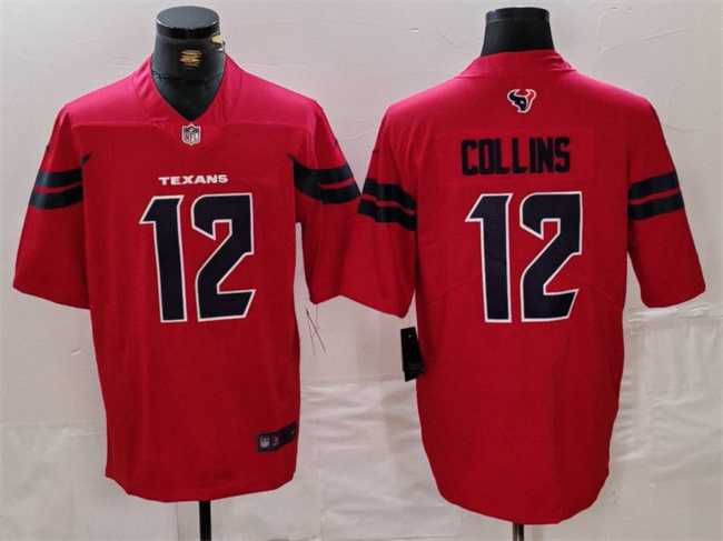 Men%27s Houston Texans #12 Nico Collins Red Vapor Untouchable Stitched Football Jersey