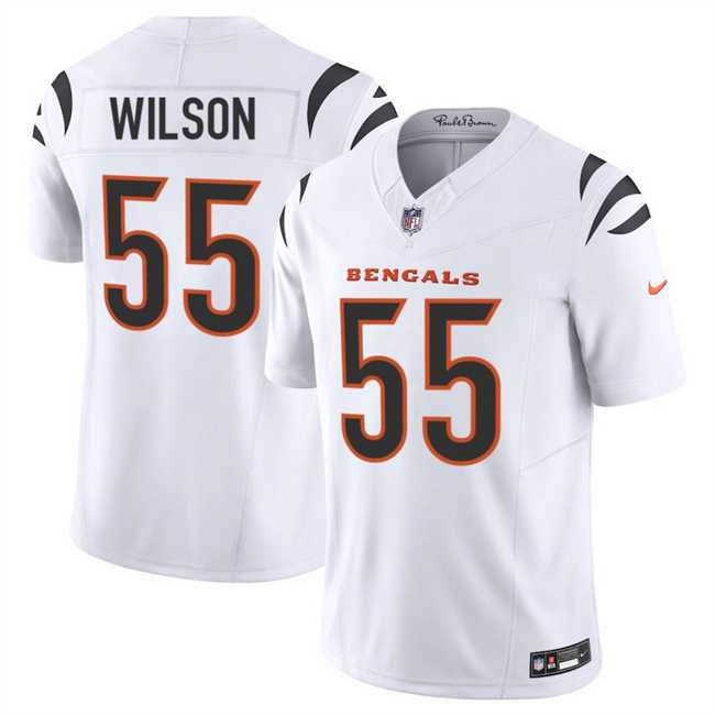 Men%27s Cincinnati Bengals #55 Logan Wilson White 2025 F.U.S.E. Vapor Untouchable Limited Stitched Jersey Dzhi