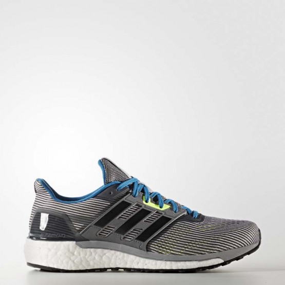 Mens Vista Grey/Black Adidas Supernova Running Shoes 370QPUYR
