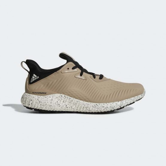 Mens Trace Khaki/Core Black Adidas Alphabounce 1 Running Shoes 479AQLIW